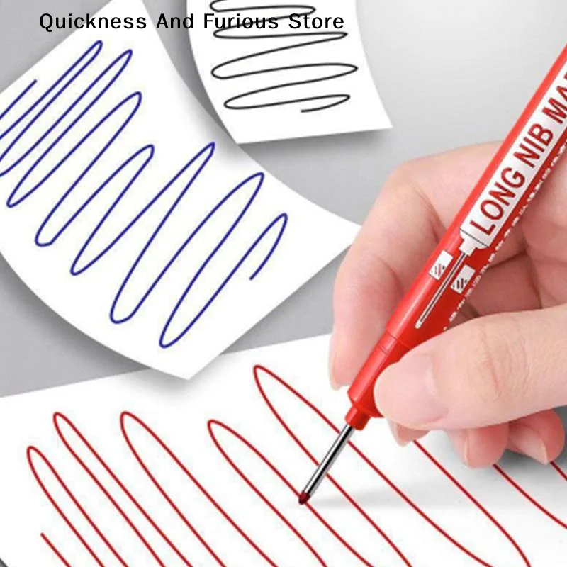 【T】20mm 3 Colors Deep Hole Long Head Nib Markers For Metal Pen Waterproof Bathroom Woodworking Decoration Multi-Purpose