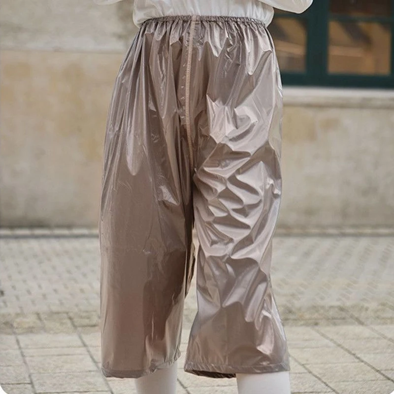 Men TPU Plastic Pants Women Soft Smooth Silent Leak Proof Cropped pants ABDL  Adult Baby Diaper Pants Outdoor Sports Waterproof