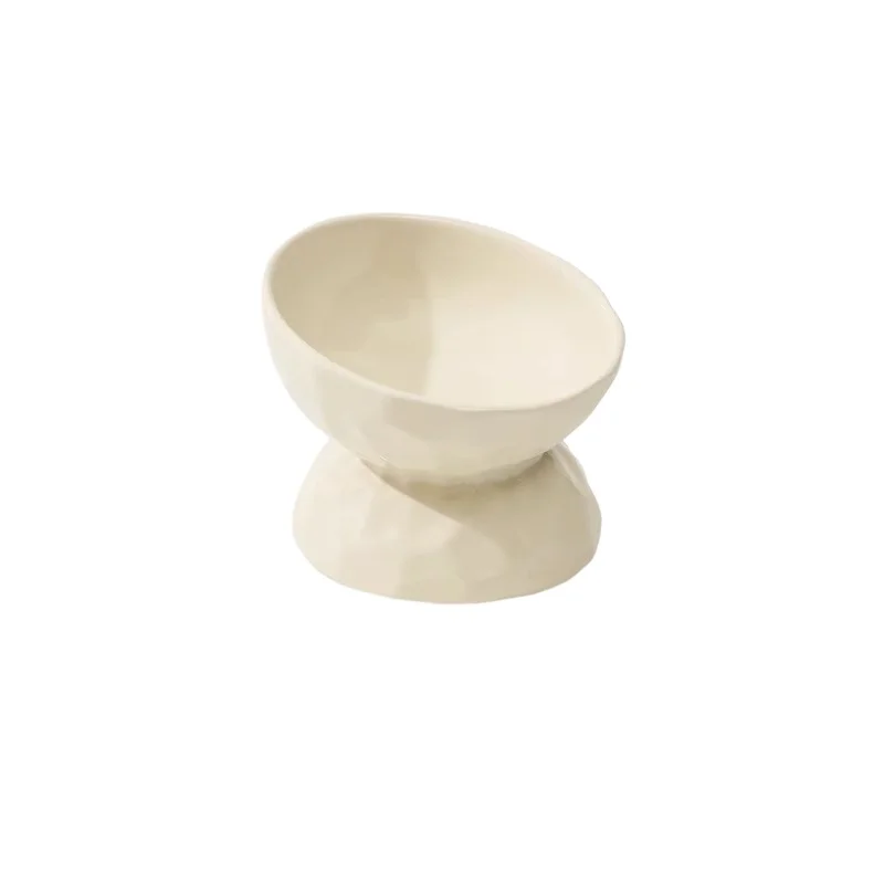 ceramic-cat-bowl-high-foot-oblique-mouth-large-diameter-anti-black-chin-protection-cervical-spine-food-basin