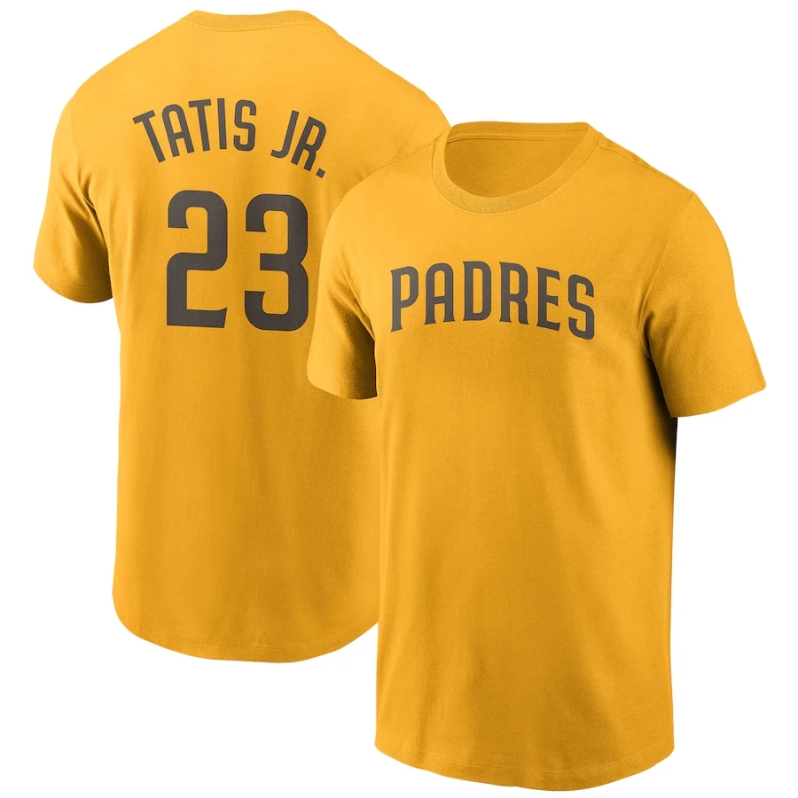 تي شيرت American Professional Baseball League San Diego Padres Tatis Jr Tatis بأكمام قصيرة ناعم وممتص للعرق