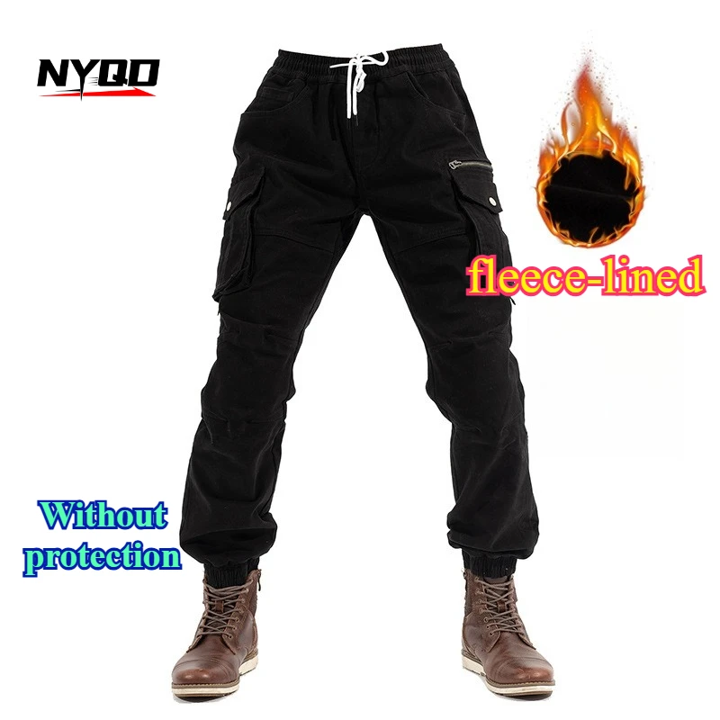 

Motorcycle Pants For Men Women Travel Riding Gear Anti-fall Racing Pants Multi-pockets thickened velvet suitable for winter