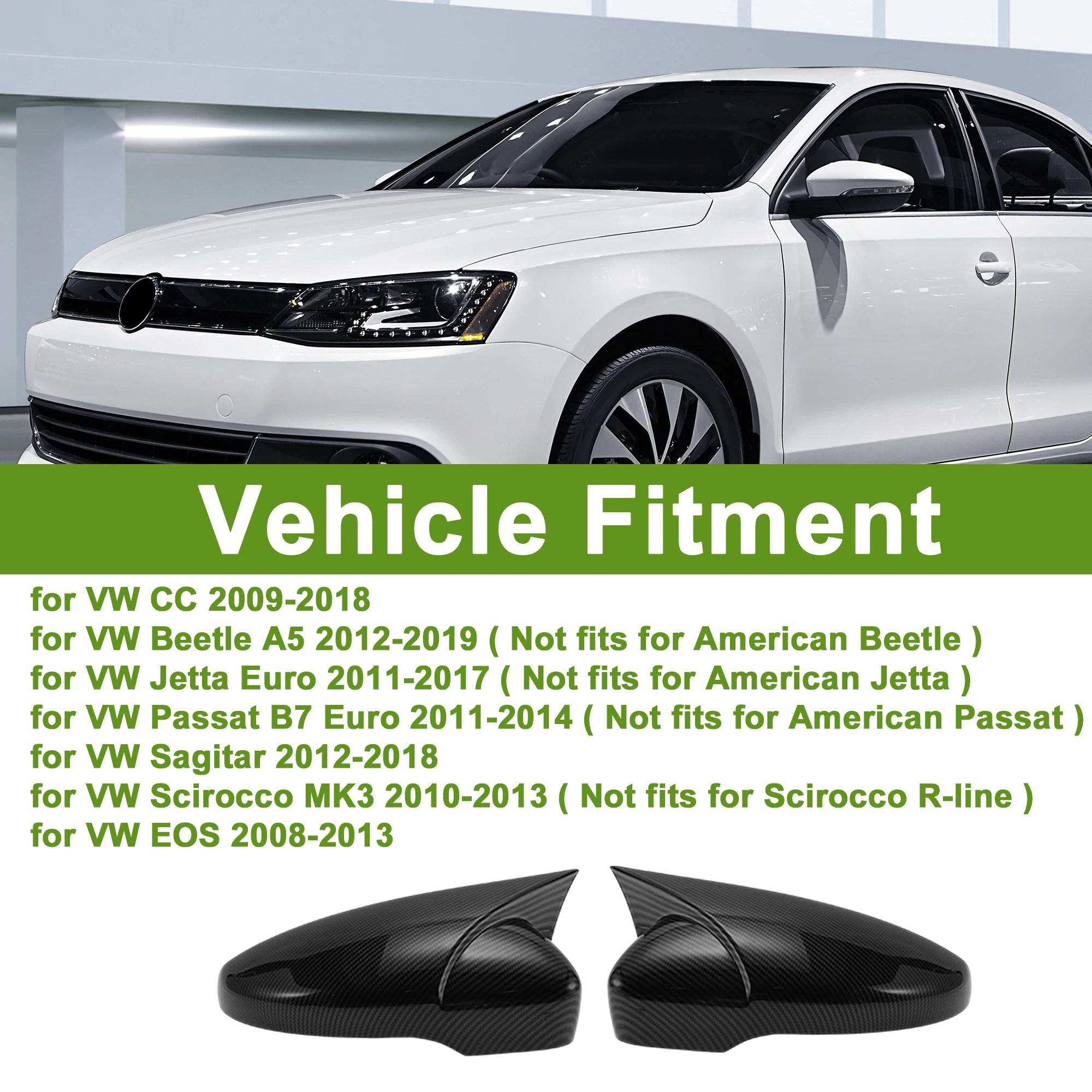 

UXCELL 1 комплект, замена крышки левого и правого зеркала для VW CC 2009-2018