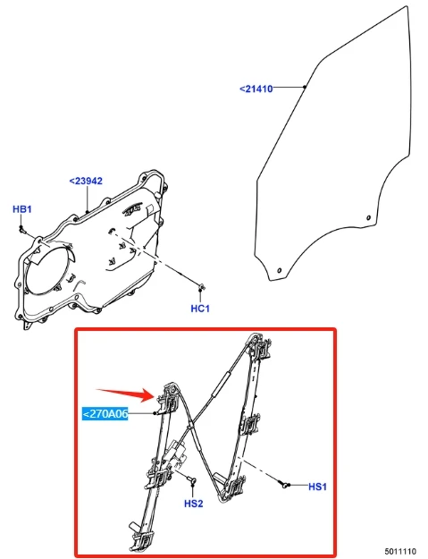 LR083210 LR153953 Front Right Window Control Regulator for Land Rover Discovery 5