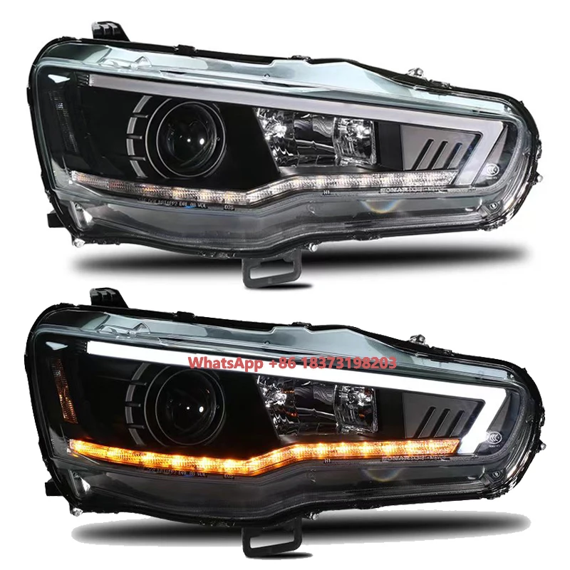

For Mitsubishi Lancer Headlight Projector Lens Dynamic Signal Lancerexevo Emitting Diode Headlight Drl Auto Parts Car Lights
