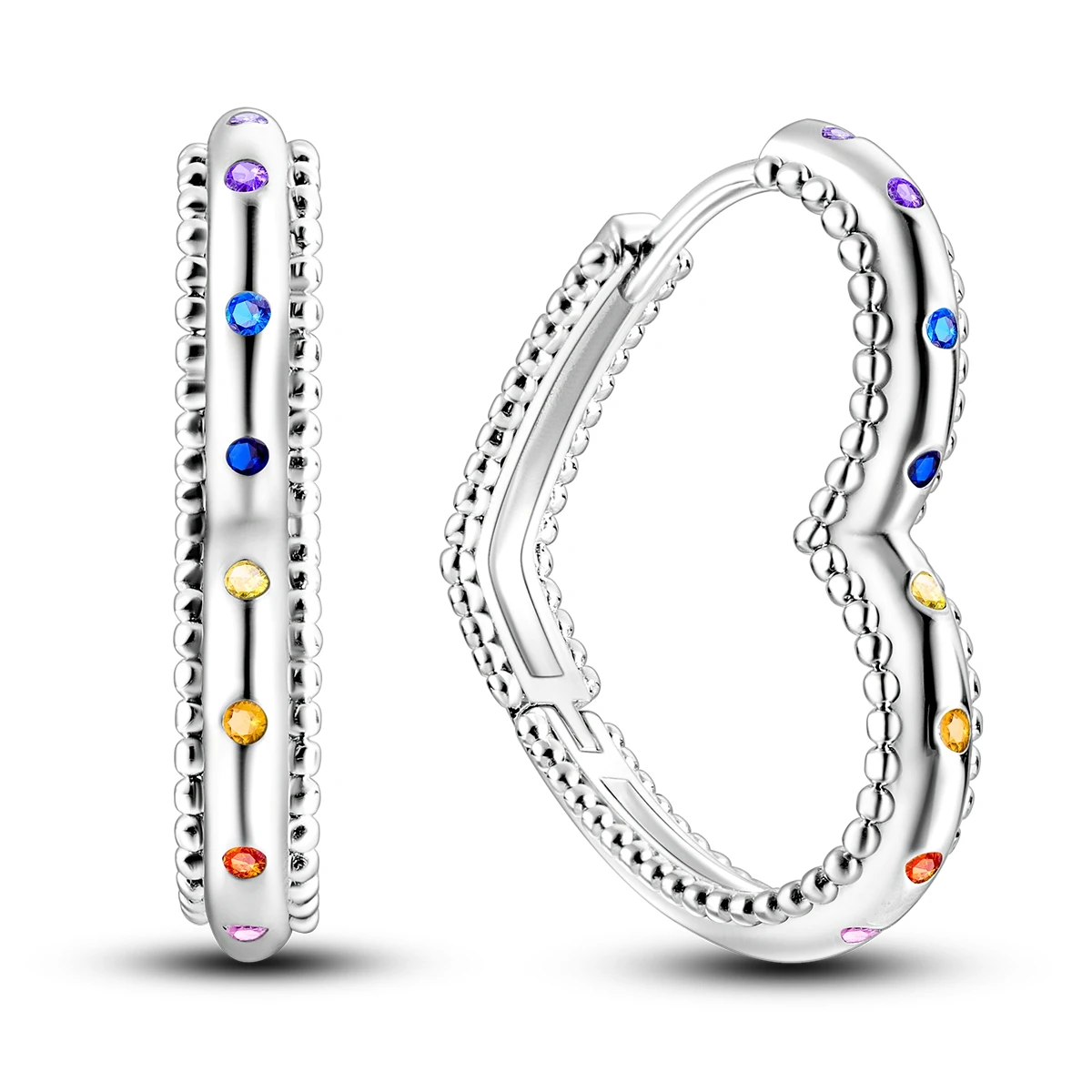 MISEFF S925 Sterling Silver Earring Valentine's Day Endless Love Heart Earrings For Women Birthday Gift Silver Jewelry