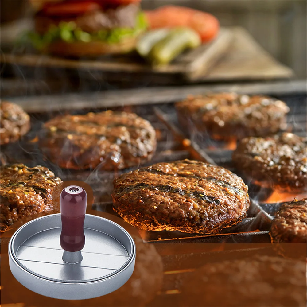 แฮมเบอร์เกอร์ Maker Hamburger Press Round Shape Non-Stick Chef ทอดแฮมเบอร์เกอร์เนื้อย่าง Burger Press Patty Maker