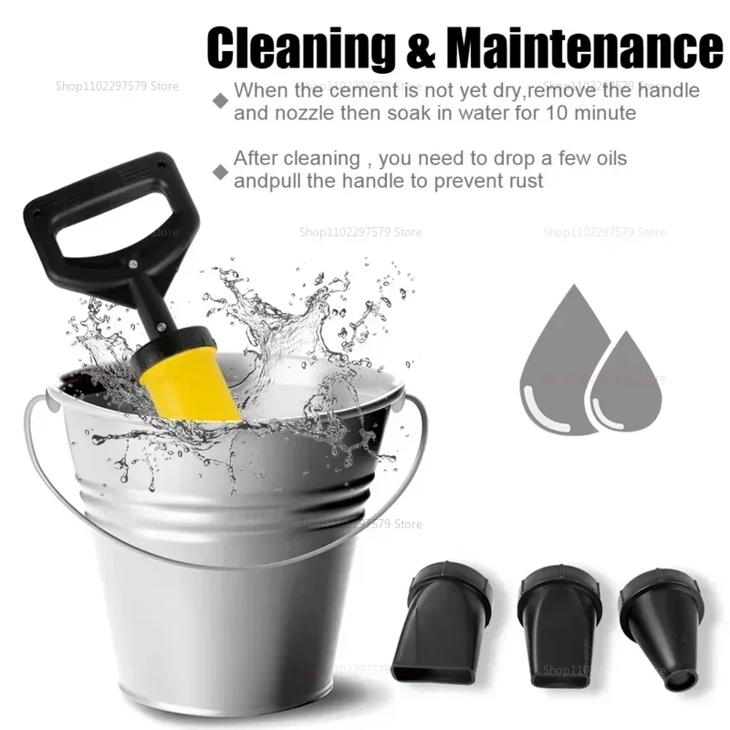 Stainless Steel Caulking Gun for Brick Pointing Grouting Mortar Sprayer 4 Nozzles Cement Filling Tools for Masonry Home Repair