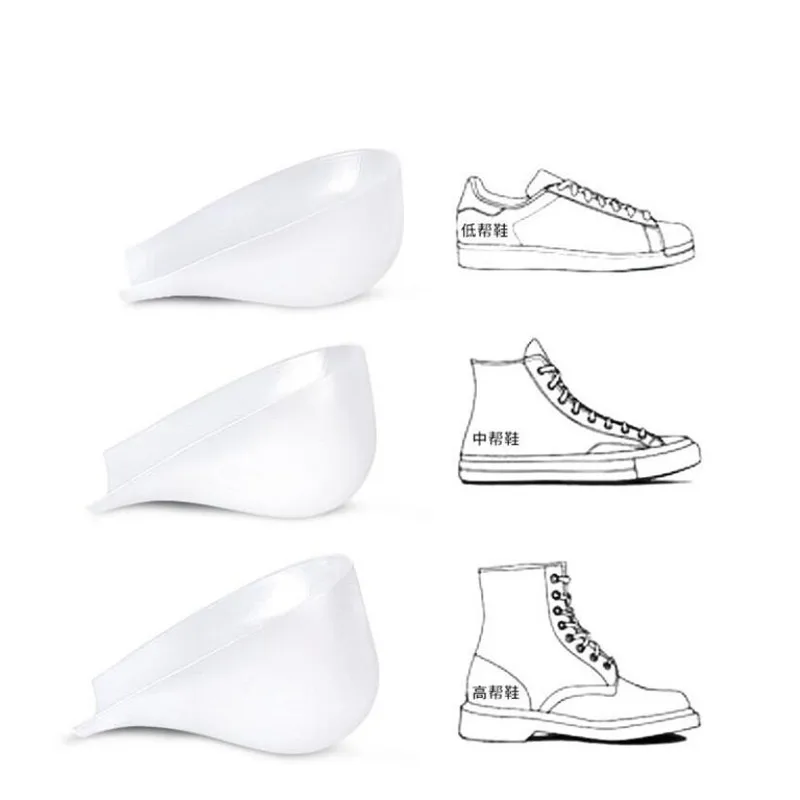 ارتفاع غير مرئية زيادة الجوارب سيليكون ، منصات كعب هلام ، دعم قوس العظام ، كعب وسادة باطن نعل ، تدليك القدم ، للجنسين #5