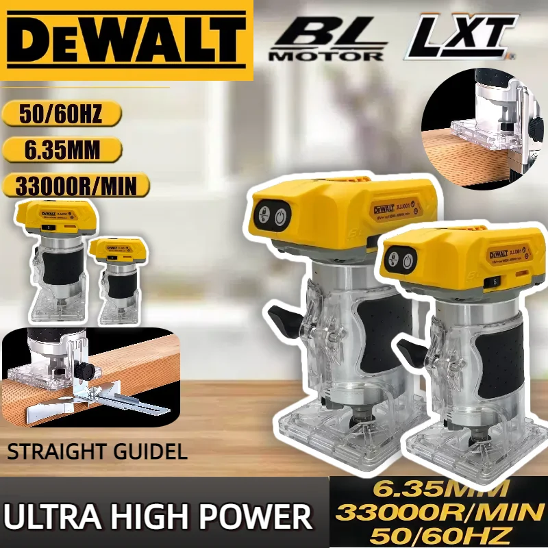Dewalt 33000rpm aparador elétrico sem escova sem fio máquina de aparar madeira roteador fresagem gravura entalho máquina