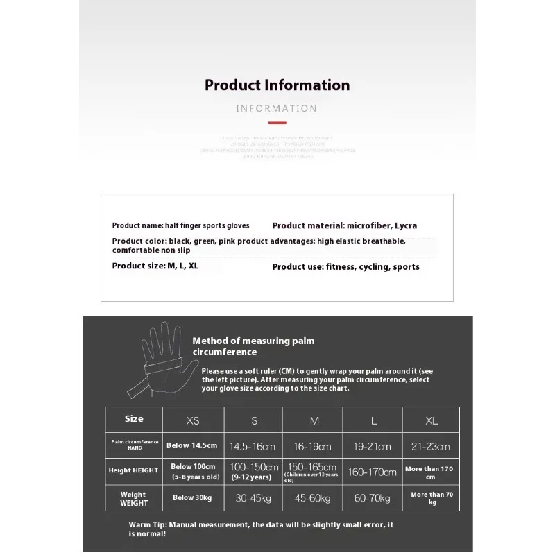 Fingerless Cycling Gloves Non-Slip Silicone Grip Gym Workout Yoga Gloves Breathable Anti-Slip Sun Protection Men Women Sport Run