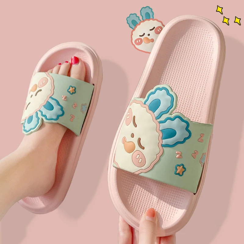 Casual Platform Slippers Women Home Fashion Cartoon Designer Shoes Girls Flats Cute Summer Beach Slipper Elegant Indoor Footwear