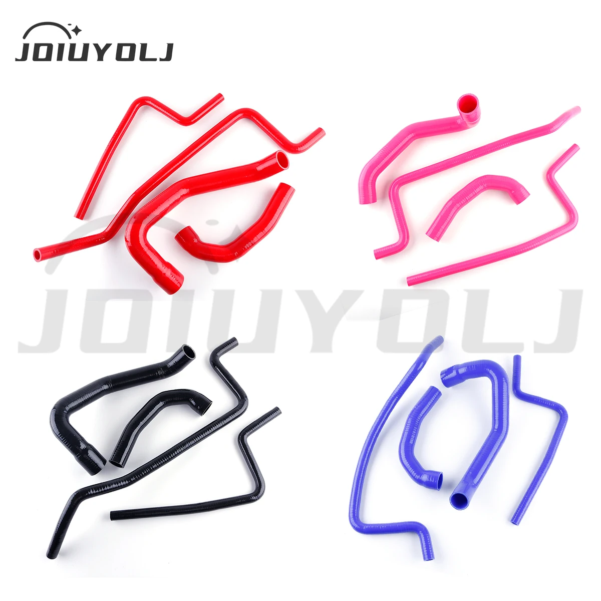 4Pcs For 1997-2006 Jeep Wrangler TJ 4.0L LHD 1998 1999 2000 2001 2002 2003 2004 2005 Silicone Radiator Hose Tube Kit
