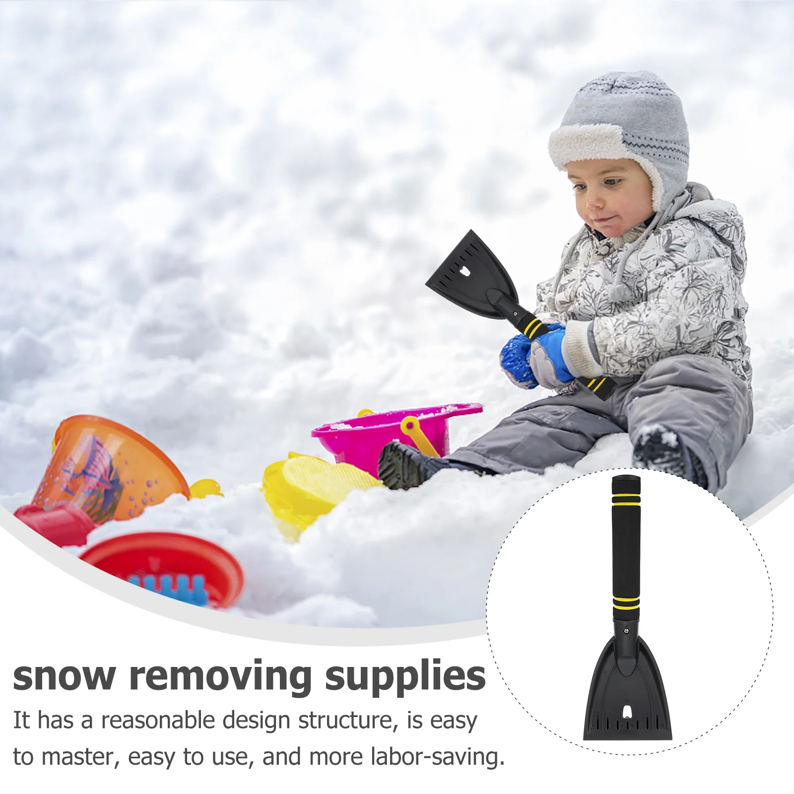 Snow Ice Scraper for Cars Remover Brush Frost Removal Automotive Scrapers Durable Deicing Shovels Winter Combos Tool