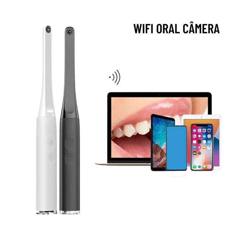 Wireless WIFI Intraoral Camera Dentistry Inspection Endoscope Orthodontist Tool With 6 LED Light For Smartphone-Green Durable