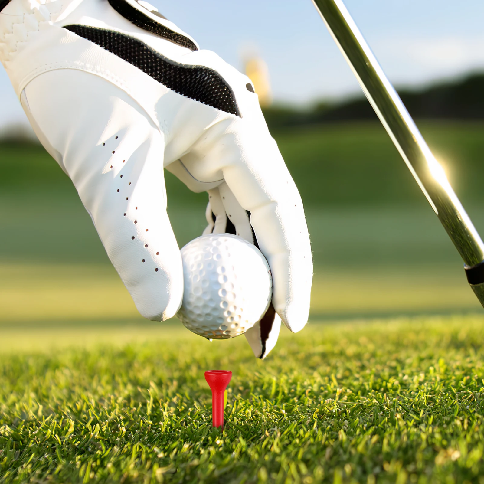 100 قطعة تي شيرتات الغولف البلاستيكية 3.5 مللي متر مختلط اللون دائم طويل الأمد خفيفة الوزن السائبة غير قابلة للكسر إكسسوارات الغولف تيز البلاستيك #2