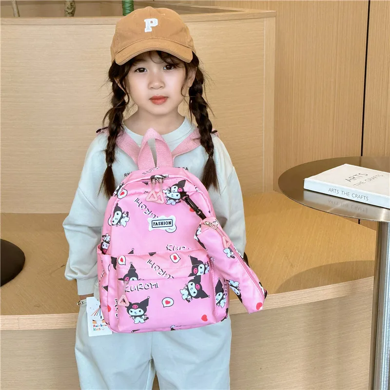 

Sanrio Kuromi Children Backpacks Pencil Case Cartoon School Bag Birthday Gift Backpack for Friend Fashion Y2k School Bag Set