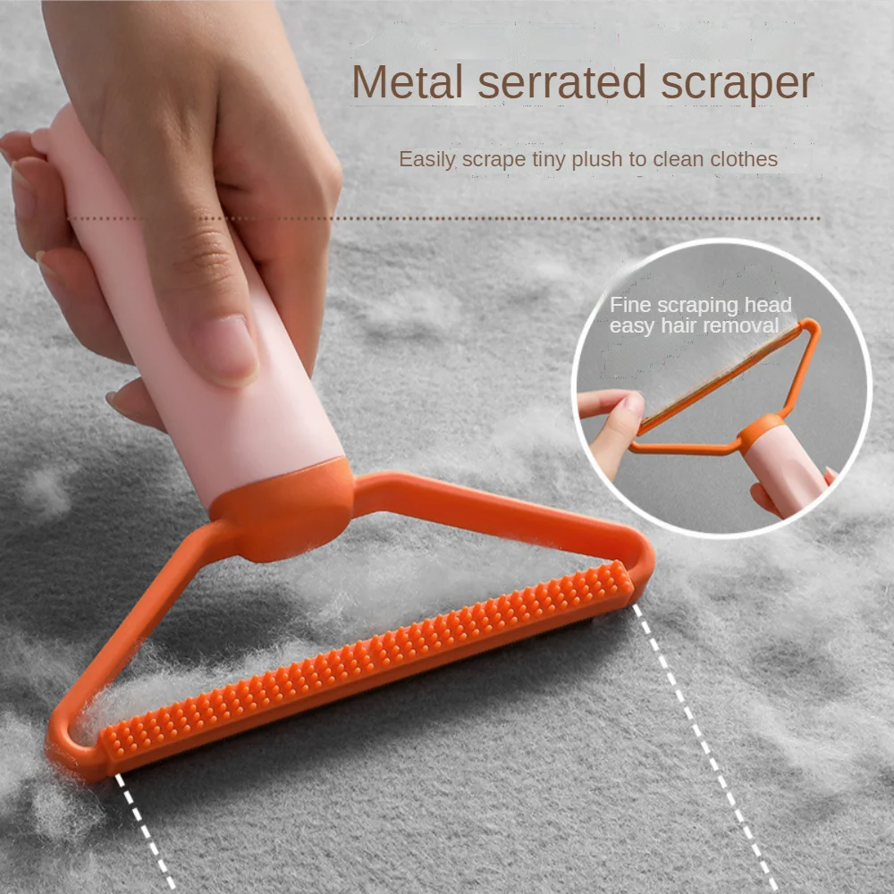 Portable Lint Remover for Pet Double-side Hair Remover Brush Manual Lint Roller for Sofa Dogs Hair Scrapers for Fluff on Carpet