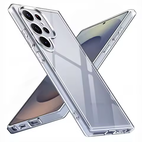 Clear Transparent Phone Cases For Samsung Galaxy S25 S24 S23 S22 Ultra S21 Plus S20 FE A35 A53 A52s A34 A14 A54 A15 A55 5G Cover