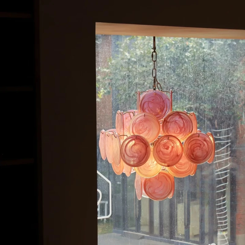 Modern Italian Design Murano Glass Lighting Hotel Living Room Light Emitting Diode Color Chandelier Vintage Murano