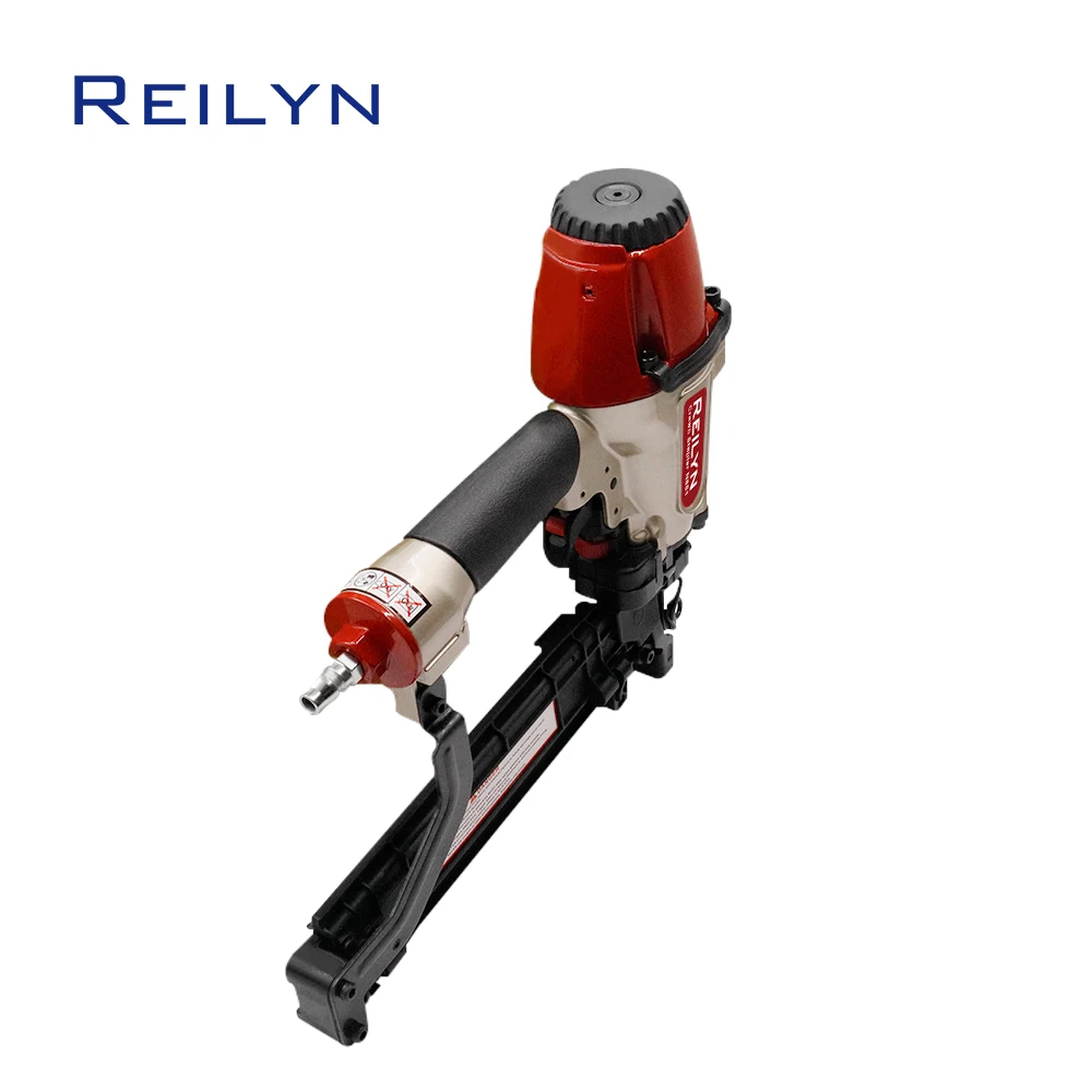 REILYN Pneumatic Stapler N851 16Ga Lightweight Air Brad Nailer for Wall Decorating Roofing Woodworking Tool