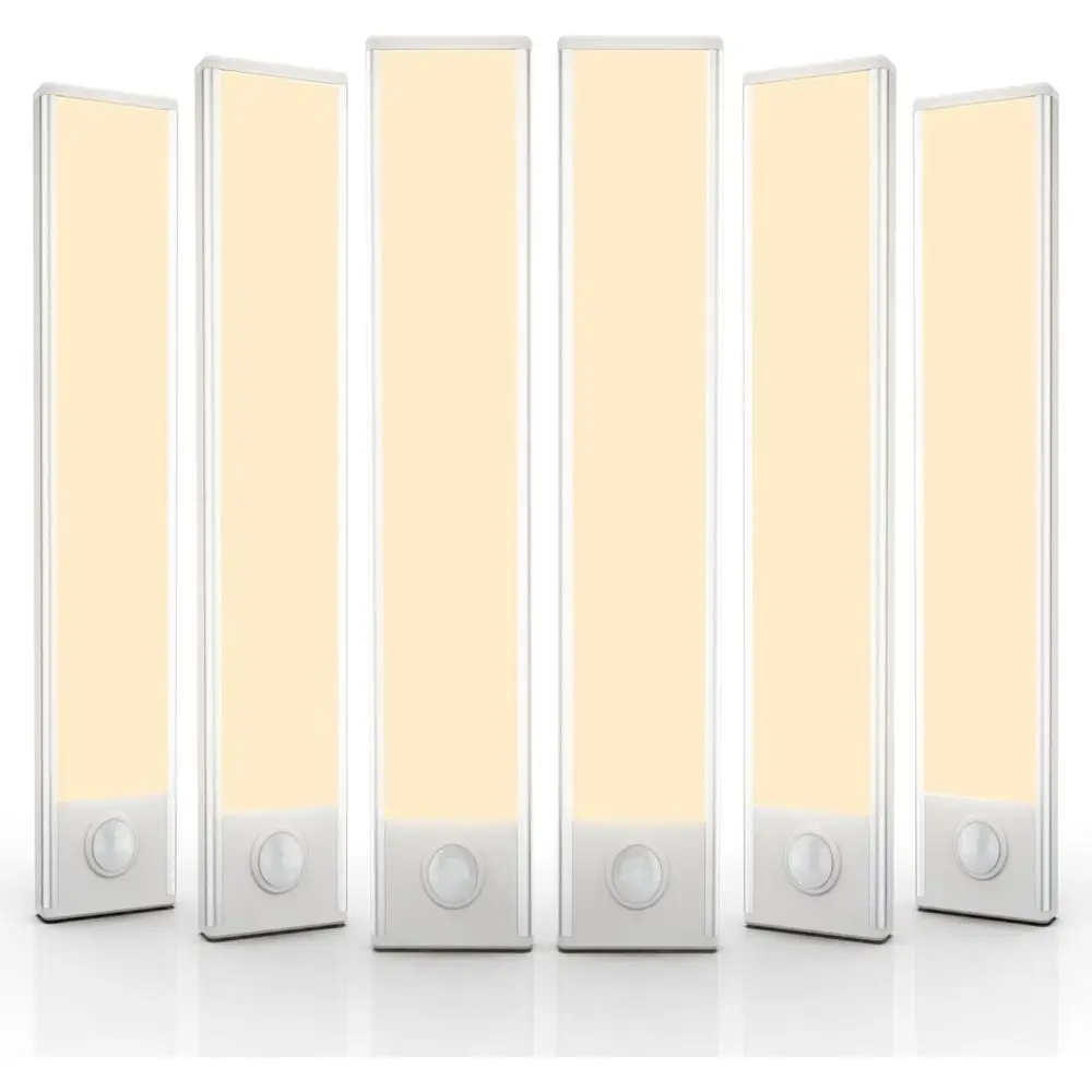6 Pack Under Cabinet Lights Wirel, 50 LED Motion Sensor Light Indoor Rechargeable Magnetic Closet Lights Battery Operated, Under
