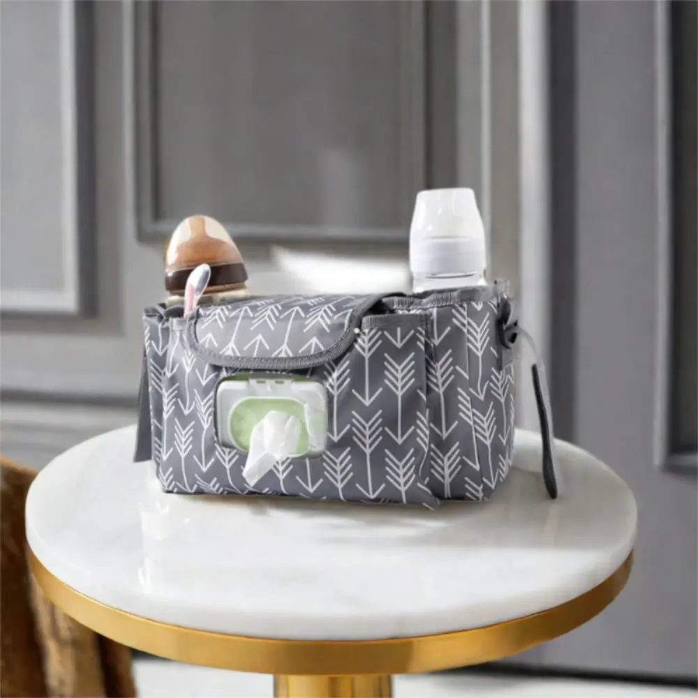Multifunctional Baby รถเข็นเด็กกระเป๋ากันน้ําขนาดใหญ่ความจุรถเข็นเด็กแขวนกระเป๋า Baby Care MOM กระเป๋าถือ