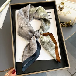100% Real Silk Scarf New 70CM Natural Shawl Wraps Women Ladies Fashion Scarves Foulard Bandana Square Headband Hijab Pashmina