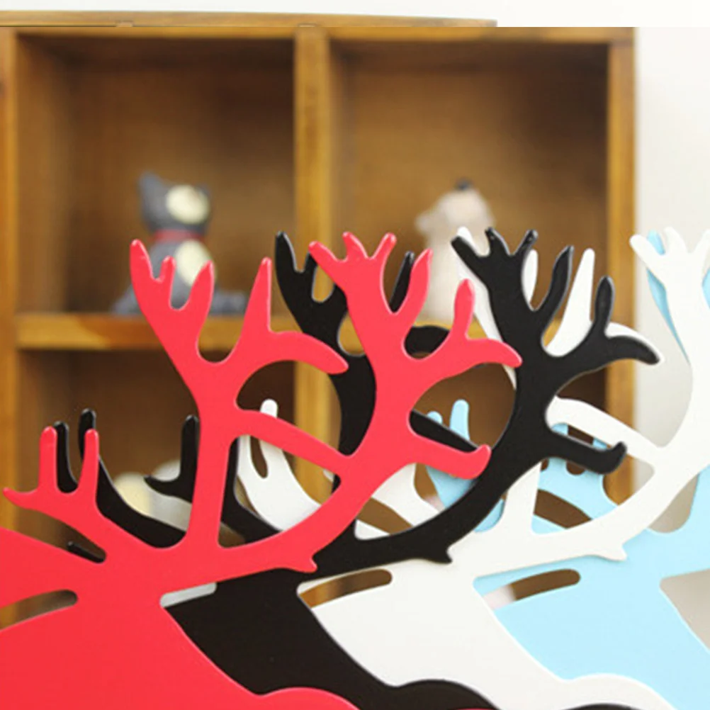 

1Pair Creative Elk Design Iron Book Stand Bookends for Books Files Magazines Christmas Decoration Gift