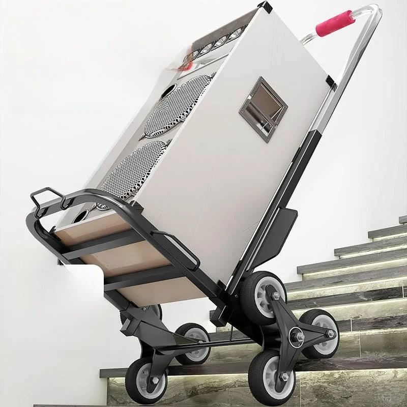 

Heavy Du Six-Wheel Hand Tru Stair Climbing Portable Folding op Cart for up And Downstairs Moving And Transporting