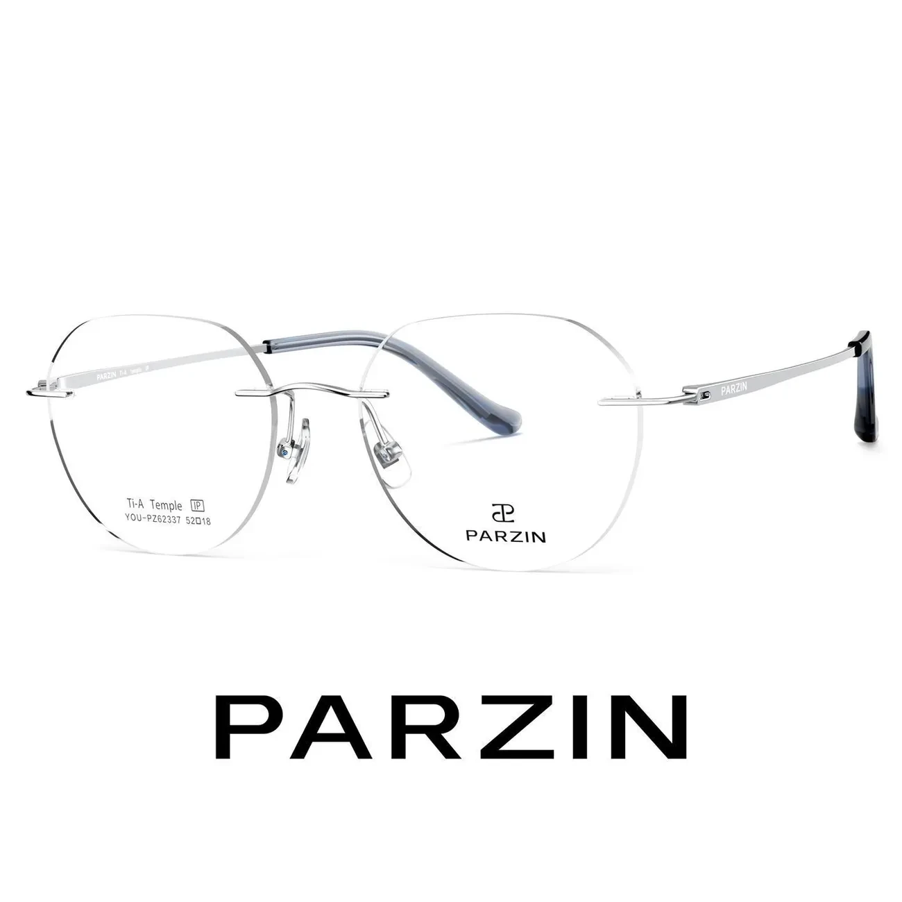 PARZIN Women Rimless Eyeglass Frame Premium Clear No-Rim Spectacle Frame Fashion Myopia Prescription Glasses Frame