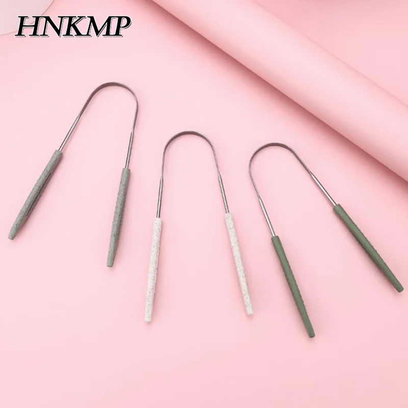 

1PCS Stainless Steel Tongue Scraper Fresh Breath Cleaning Coated Tongue Toothbrush Oral Hygiene U-shaped Metal Tongue Scraper