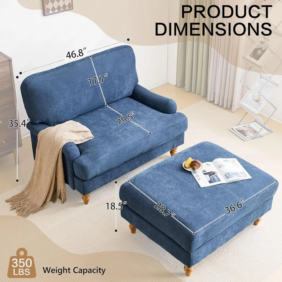 Duży fotel rozkładany do salonu, tapicerowany, z podnóżkiem, drewniane nogi, duży wygodny fotel wypoczynkowy z podłokietnikami do salonu.