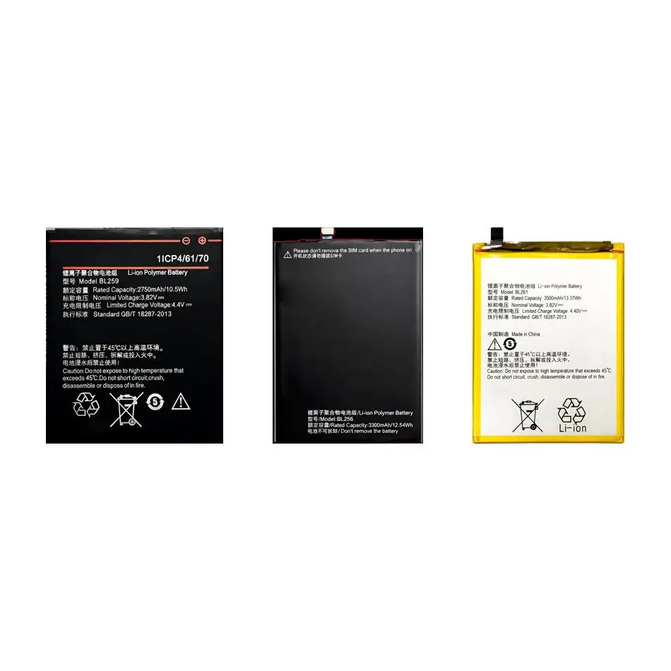Batería de teléfono móvil de larga duración BL259 BL261 BL256 2750-3500mAh para Lenovo K5 Vibe, Lemon K4 Vibe X3 3 Lite Plus