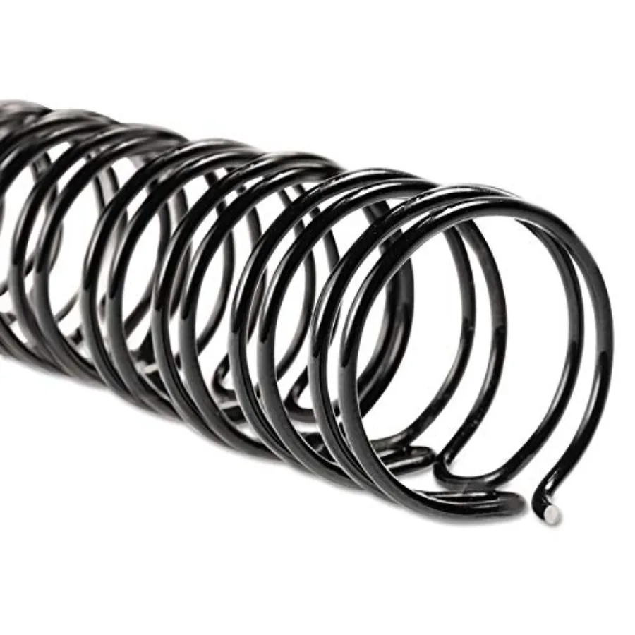 

Wire Binding Spines 3/8-Inch Dia 75-Sheet Cap Black 100/BX for Document Organization and Archival Use