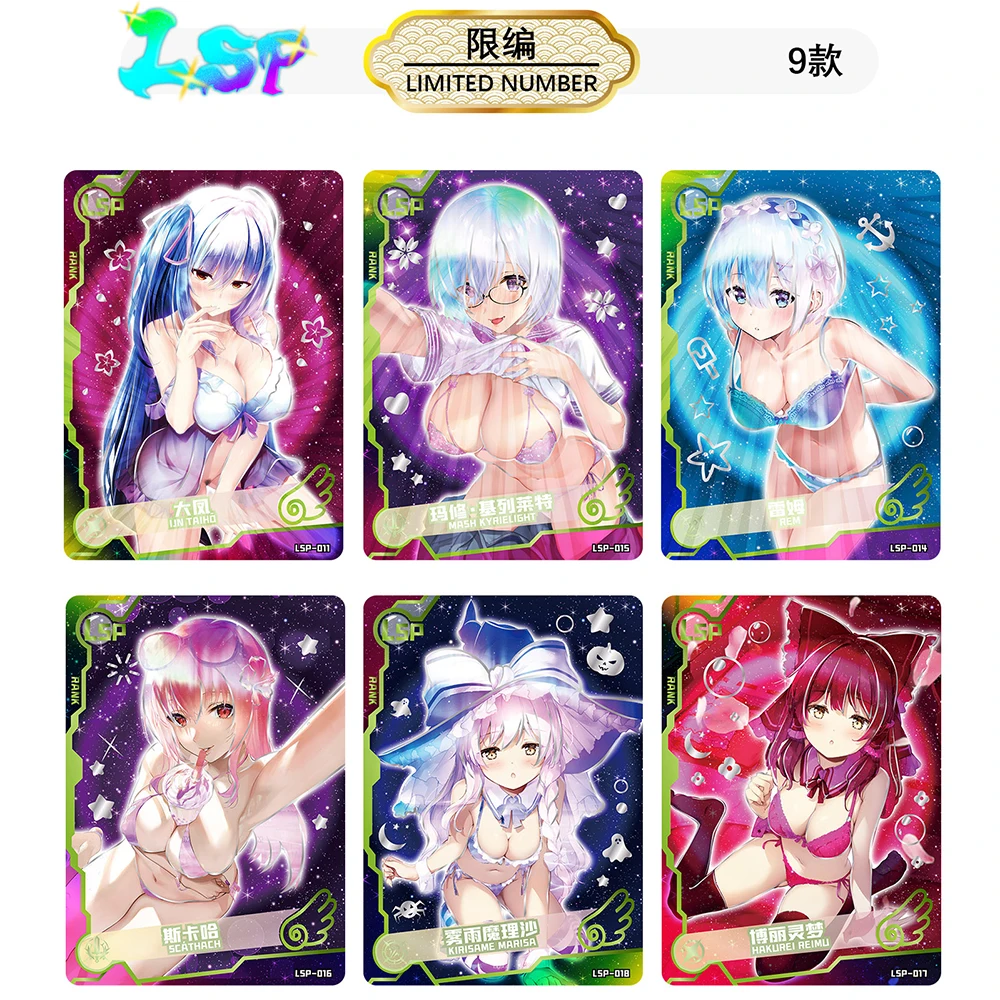 Series 4 Blue Girl Party Goddess Story Collection Cards Beach Bikini Pink Board Game Cp Ptr Ssr SLR Card Child Kids Toys