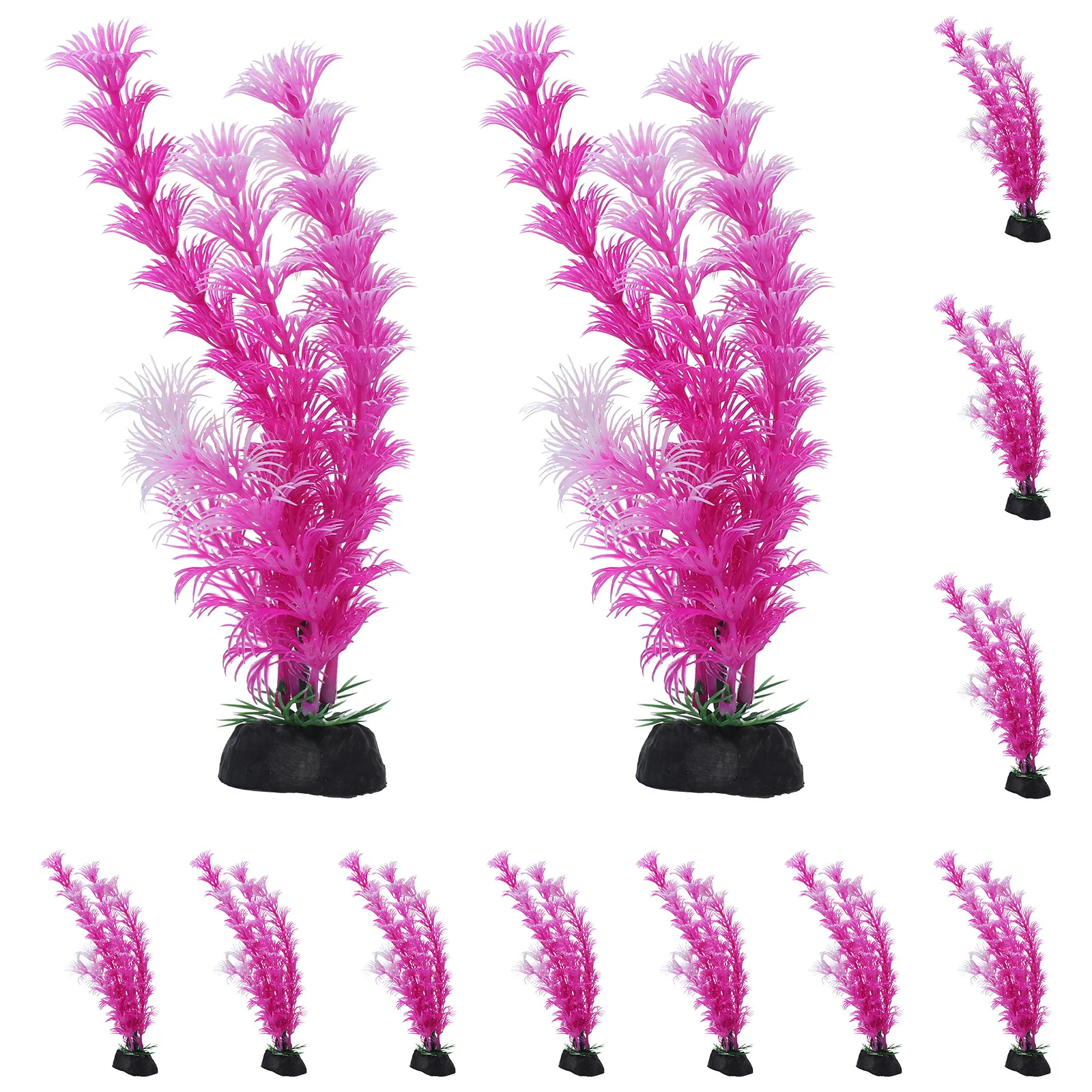 

12Pcs Lifelike Artificial Aquarium Plants Plastic Fish Tank Decorations Small Plants for Fish Tank Betta Accessories