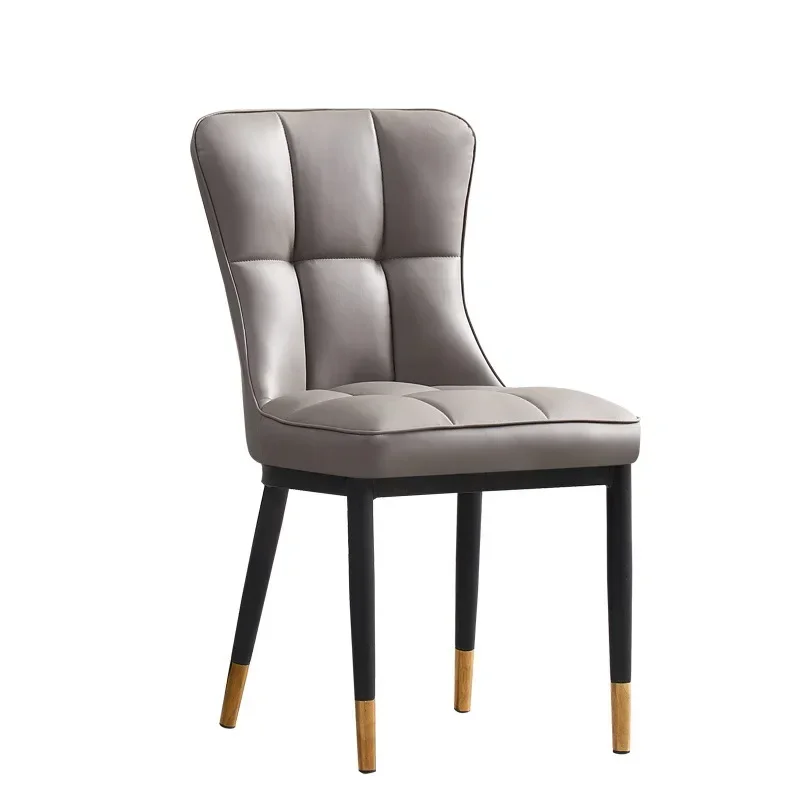 Nordic luxury dining chairs, cafes, restaurants, minimalist modern backrests, soft upholstered chairs, iron hotel chairs