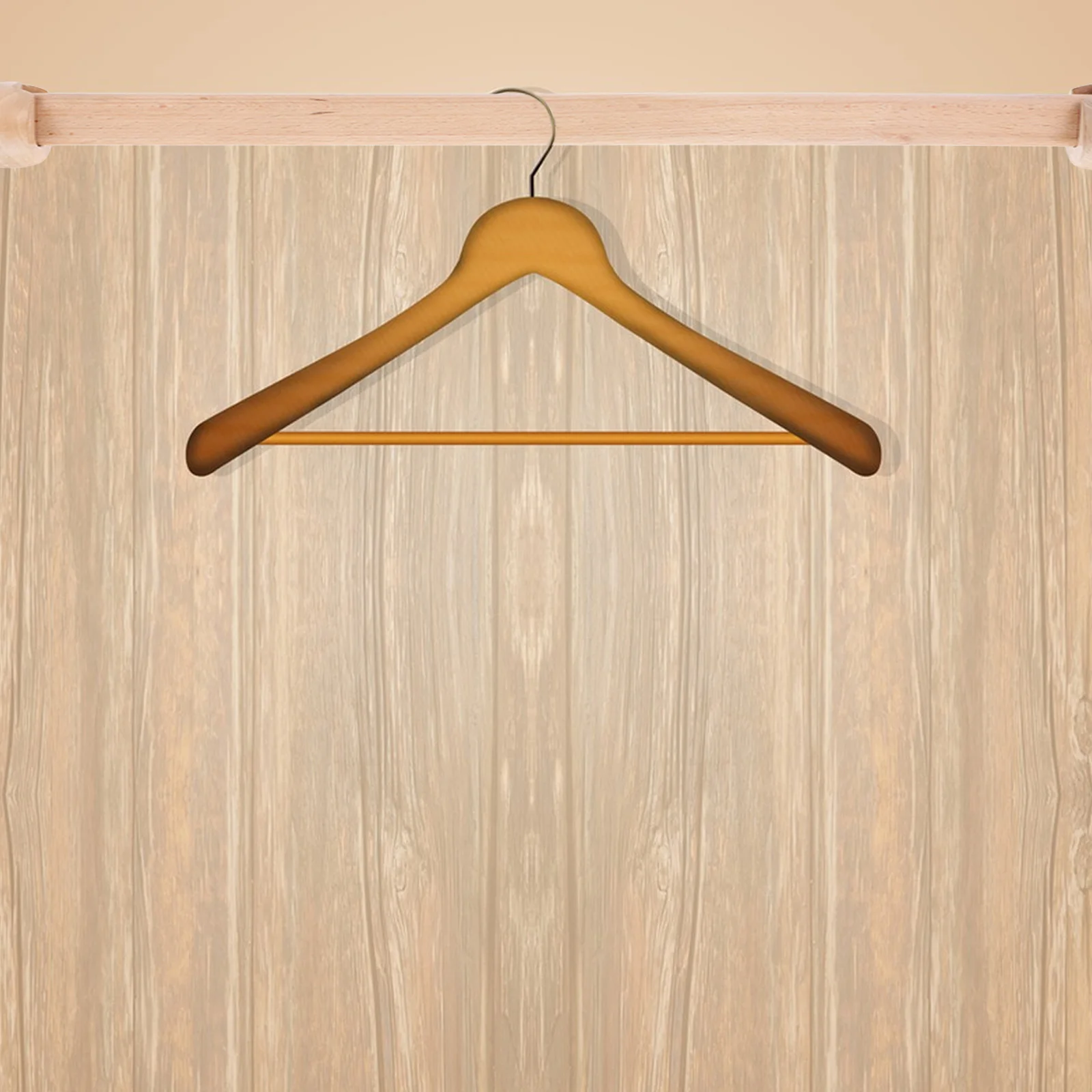 خزانة خشبية قضيب خشب الزان 40-50 سنتيمتر الثقيلة معلقة قضيب الملابس خزانة المنظم شفة تركيب خزانة للملابس