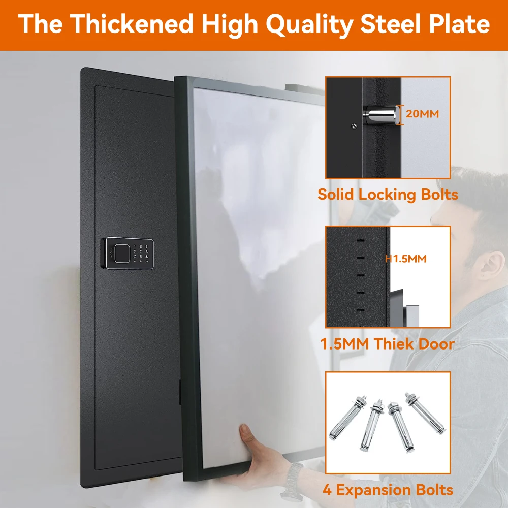 Gun Rifle Safe, Large Unassembled Rifle Safe, Quick Access Gun Cabinets ，Removable Shelf Bullet Rack and Gun Rack security box