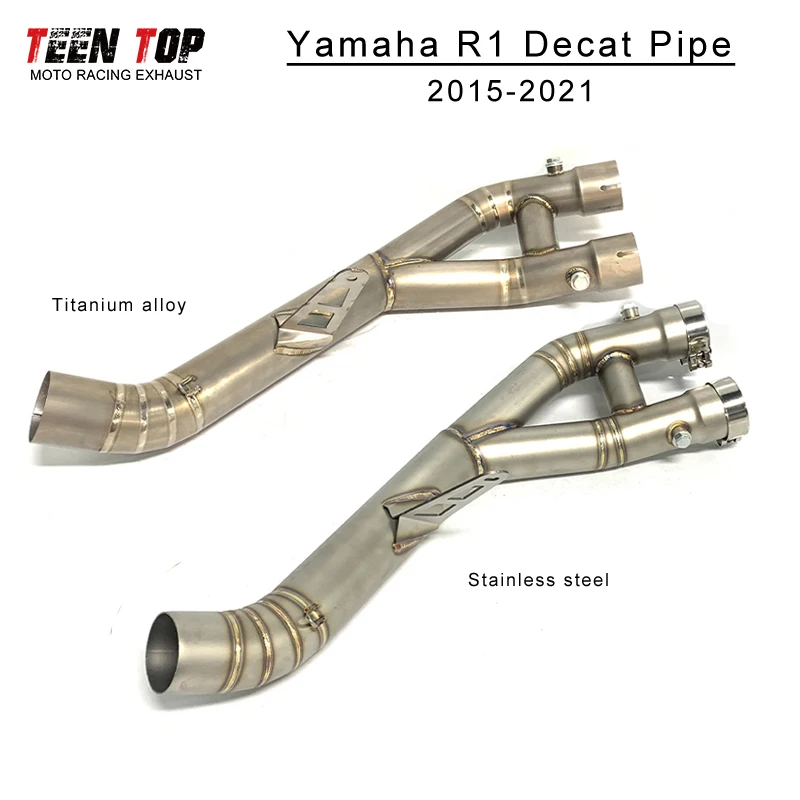 

For Yamaha MT10 R1 YZF-R1 MT-10 FZ-10 Exhaust Middle Link Pipe 2015-2021 60.5mm Modified Motorcycle Exhaust Link Pipe