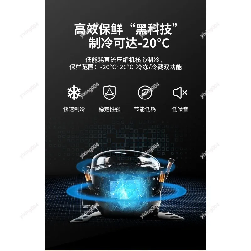 Mini 9L Compressor Cooling Fridge Portable Vehicle Household Refrigerator For Camping Dorm