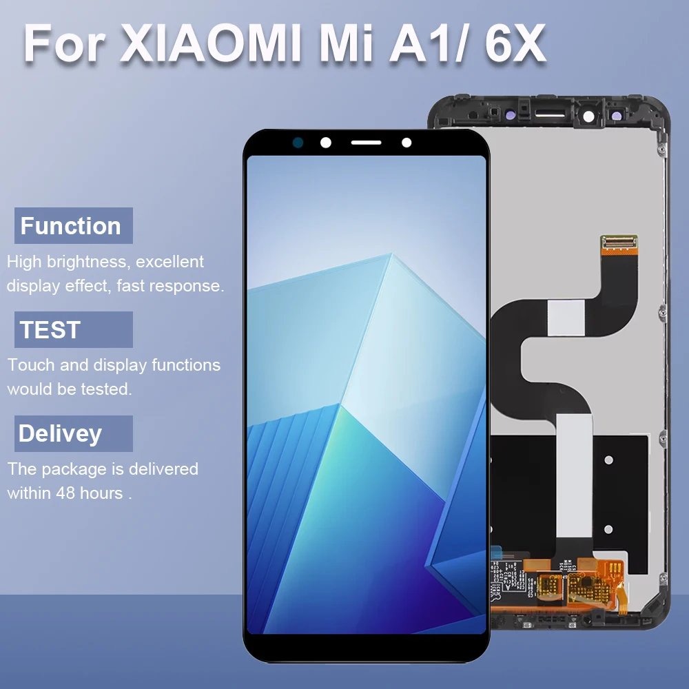 Schermo da 5.99 "per Xiaomi Mi A2 Display LCD muslimexayer con digitalizzatore Touch Screen per la sostituzione dello schermo Xiaomi Mi 6X