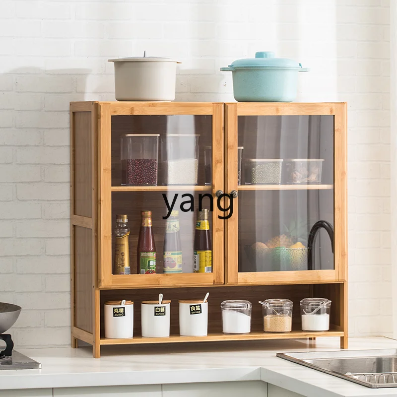 Lmm household kitchen cupboard breathable locker storage cabinet simple tea cabinet