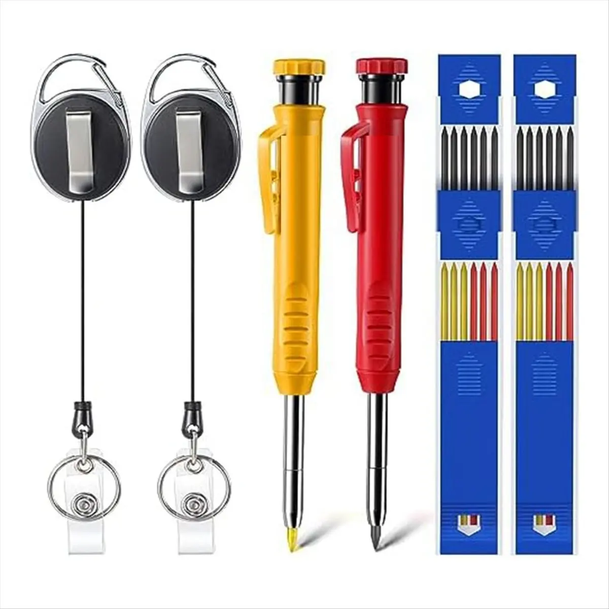 A24I Mechanical Woodworking Pencil with Retractable Stand, Retractable Pull Pen Holder, Great for Woodworking Architects