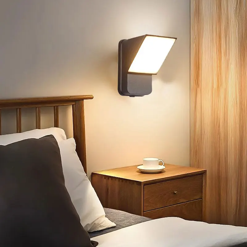 Led Bedroom Headboard Stairs Balcony Background Aisle Waterproof Rotatable Wall Light