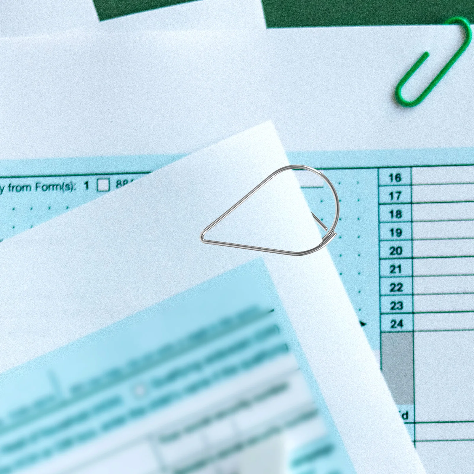 

Office Document Clips 100 Pcs Metal Paper Clips Water Drop Shape Golden Silver Black Colored Small Paper Clamp for Memo Bookmark