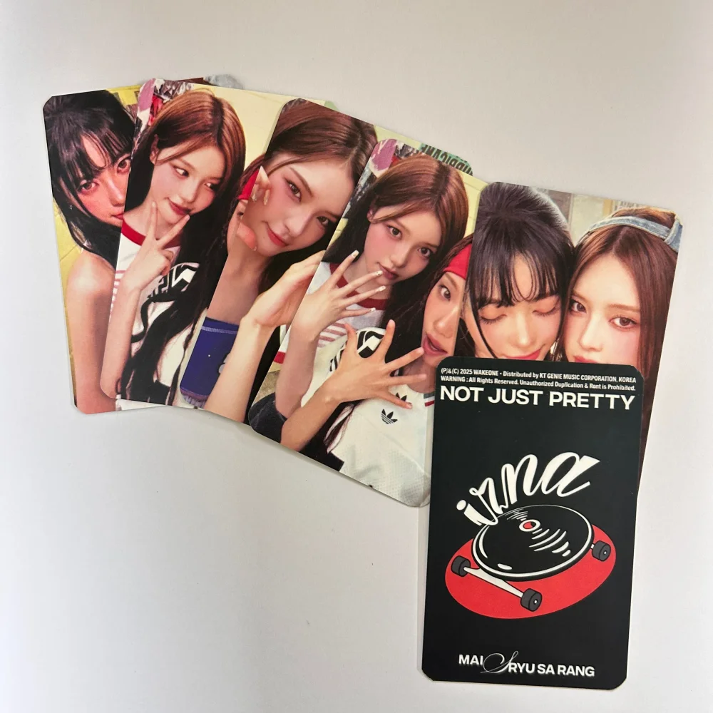 6개/세트 KPOP 아이즈나 새 앨범 'Not Just Pretty' HD 포토카드 코코 마이 사랑 사에비 준게운 지민 로모 카드 팬 컬렉션