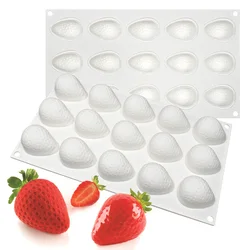 15 cavity 3D Strawberry Design Mousse Cake Mold French Dessert Silicone Mold Chocolate Jelly Baking Tools Cake Decorating Tool