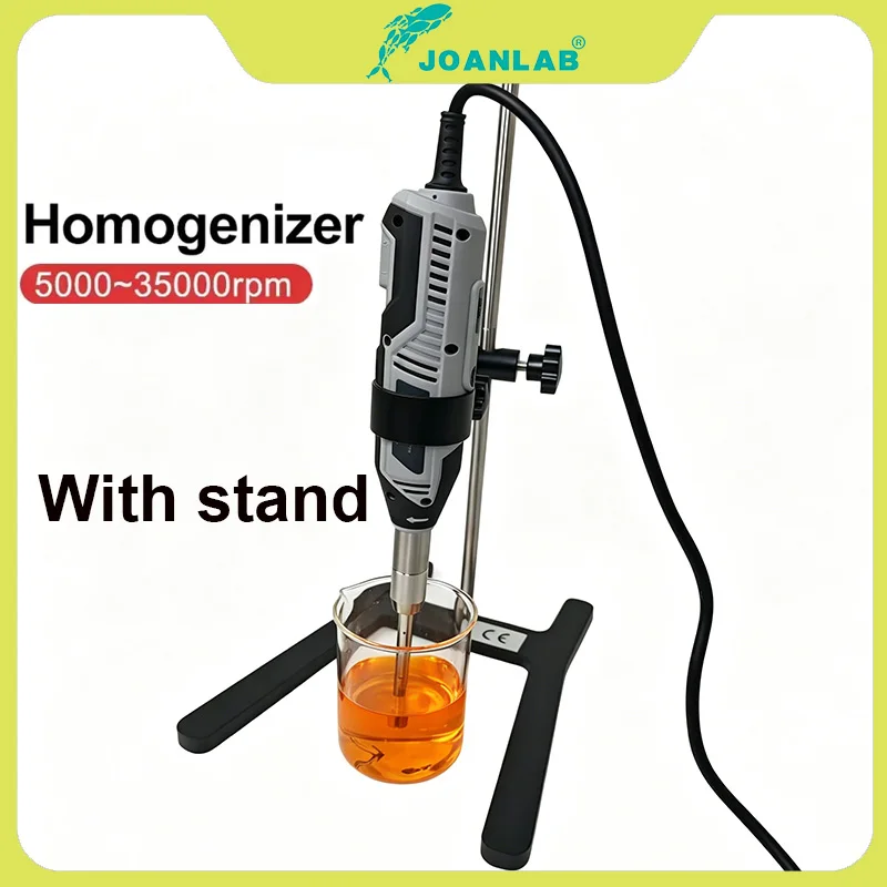 JOANLAB 35000rpm Handheld Homogenizer with Stand | Lab & Cosmetics High Shear Mixer for Lotion & Cream