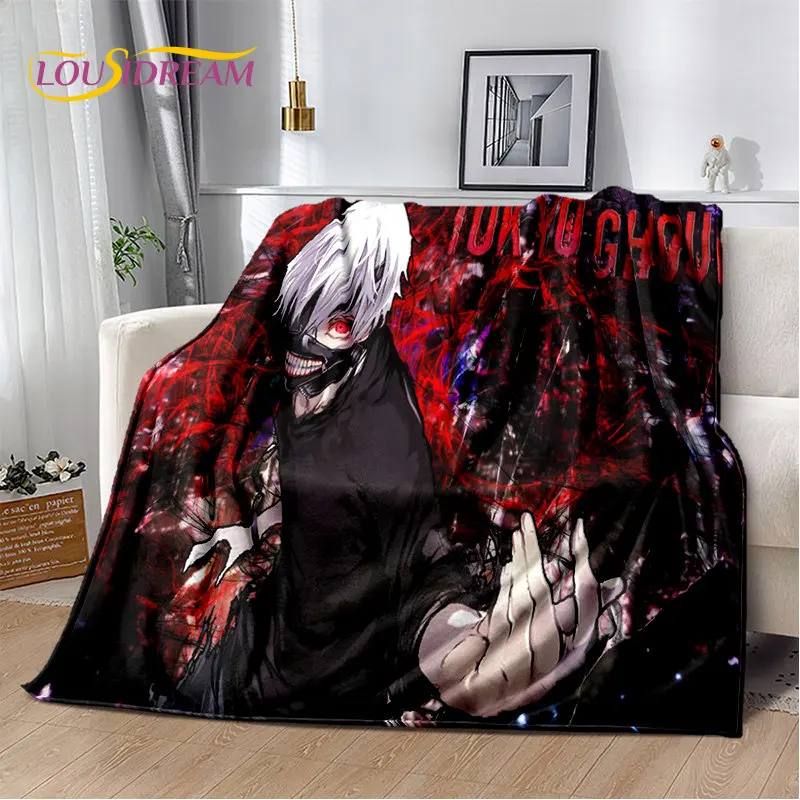 Japan Anime Tokyo Ghoul Cartoon Soft Plush Blanket,Flannel Blanket Throw Blanket for Living Room Bedroom Bed Sofa Picnic Cover